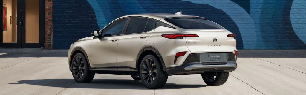 2026 Buick Envista compact crossover SUV in a city environment, highlighting stylish design, smooth performance, and everyday versatility.