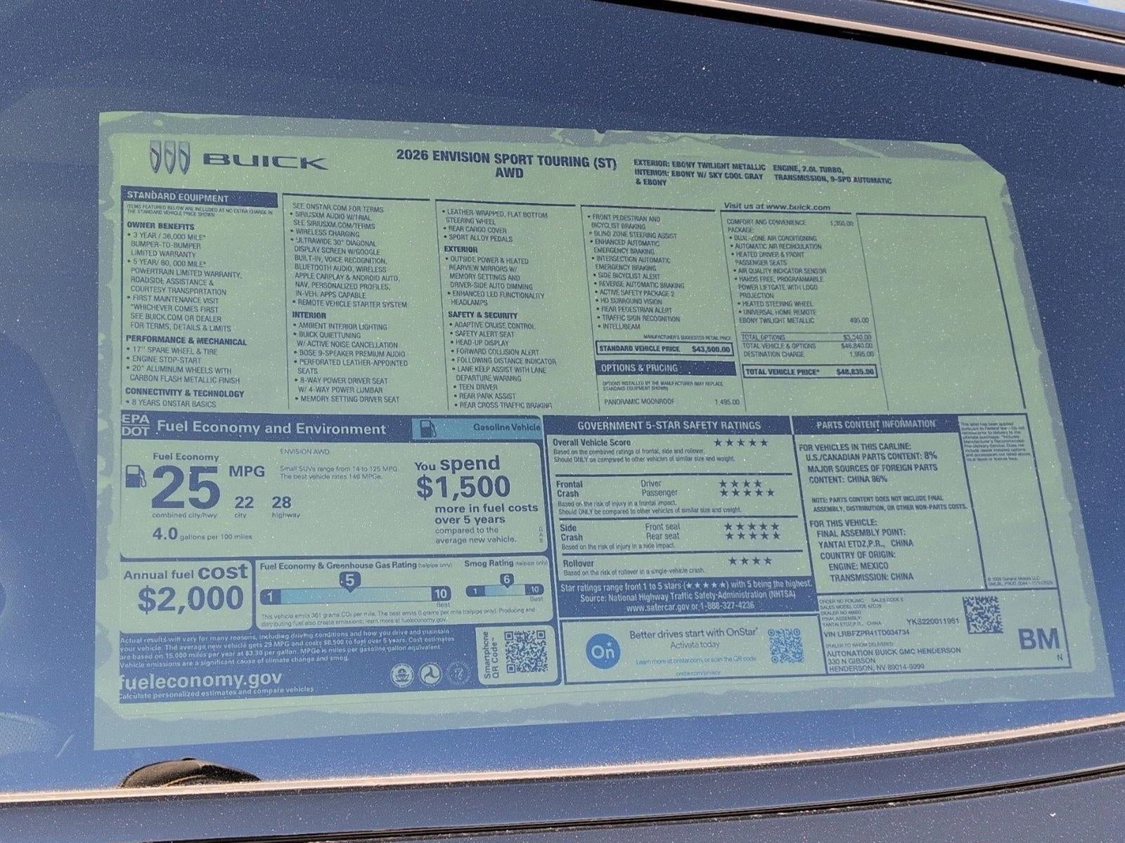 2026 Buick Envision Sport Touring