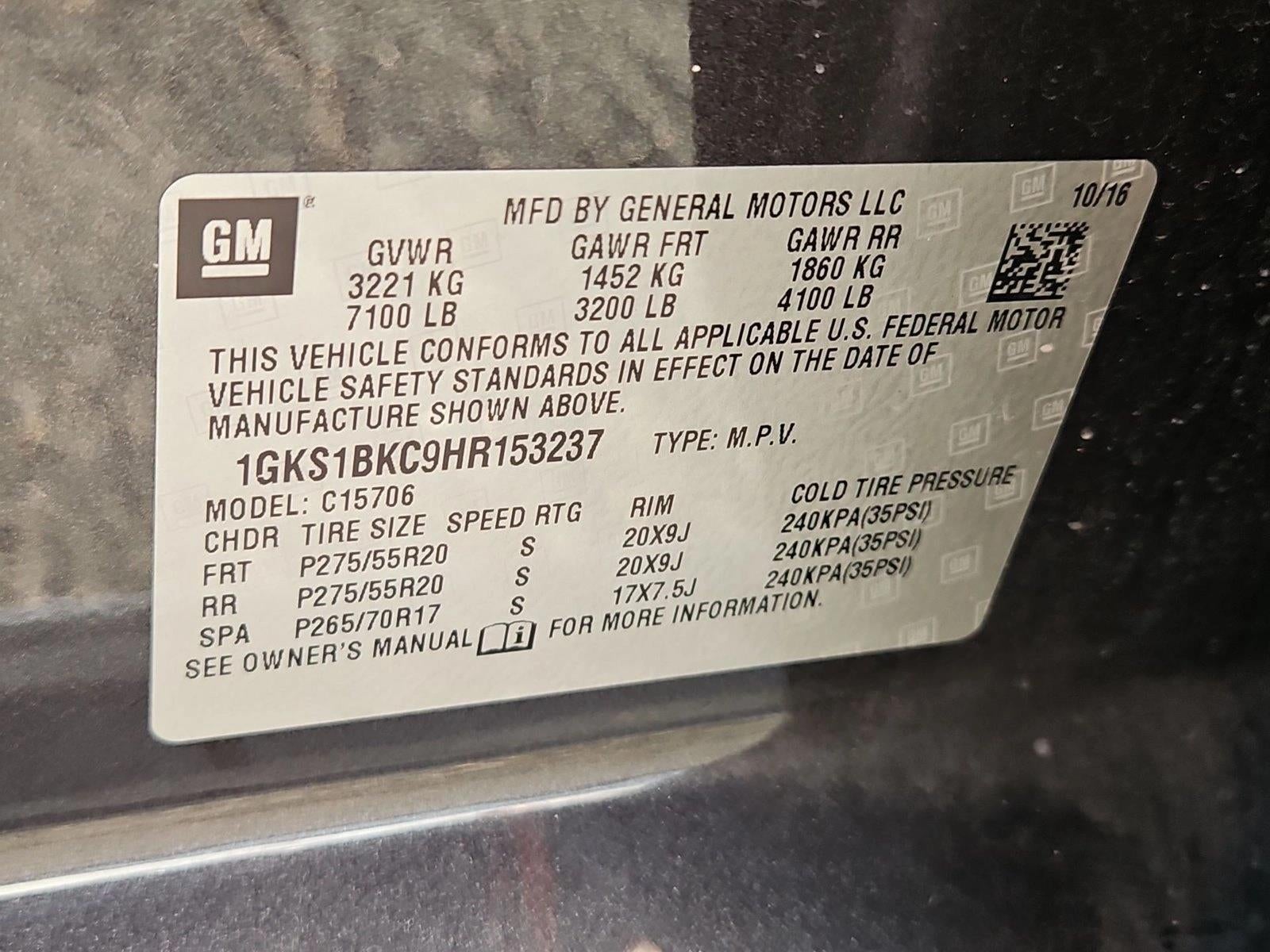 2017 GMC Yukon SLT