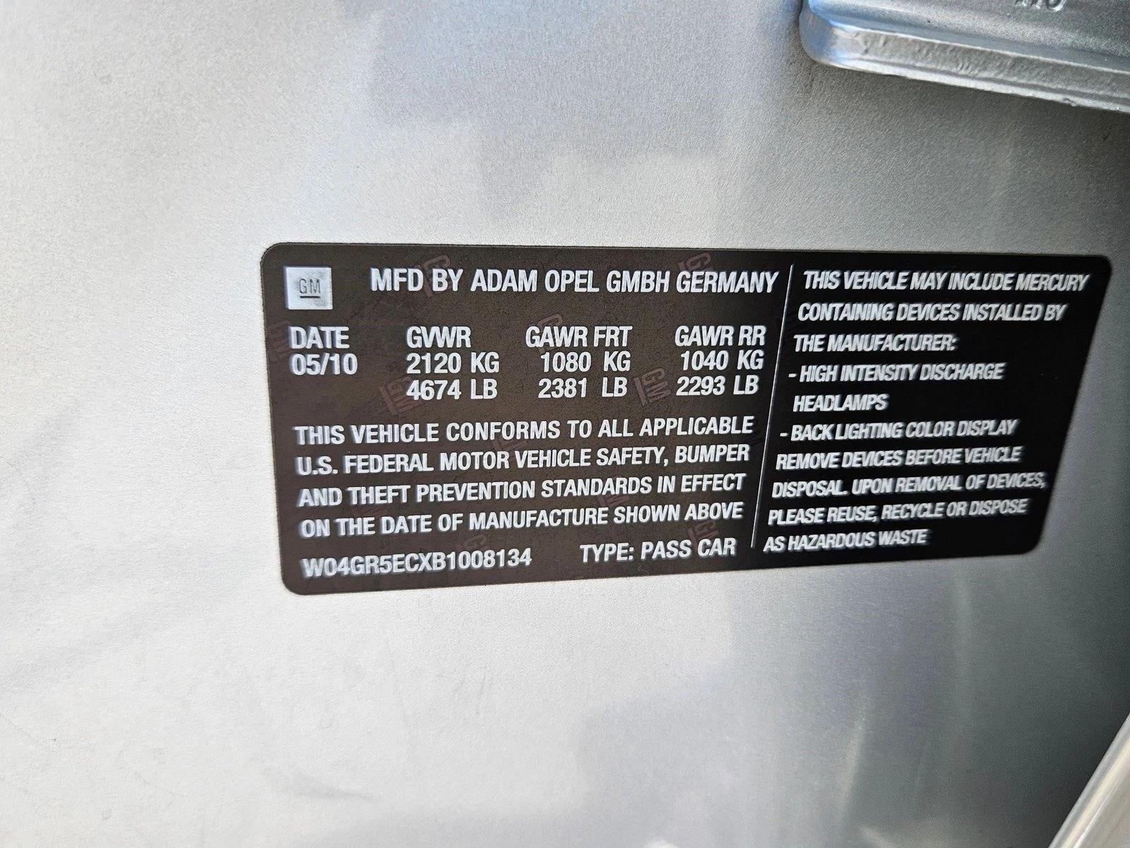 2011 Buick Regal CXL RL3