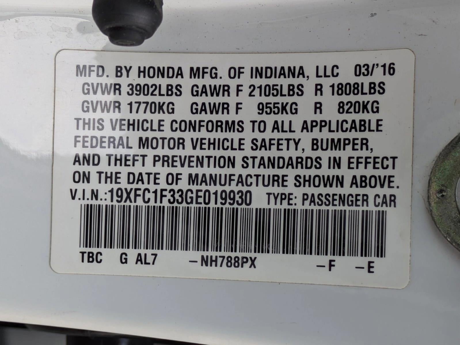 2016 Honda Civic Sedan EX-T CVT