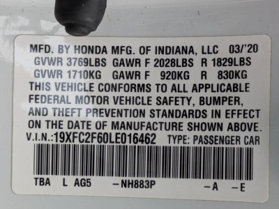 2020 Honda Civic Sedan LX CVT