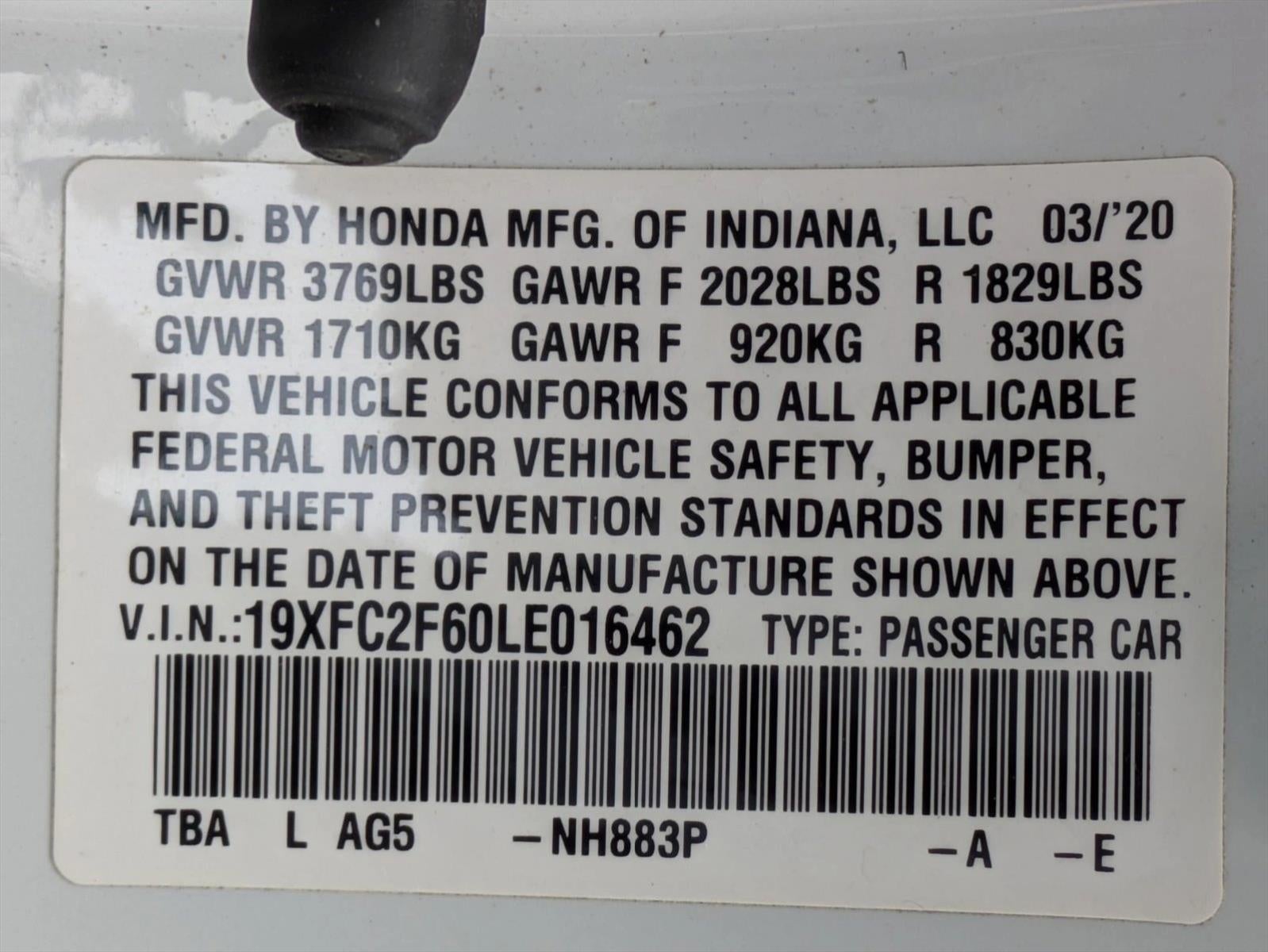 2020 Honda Civic Sedan LX CVT