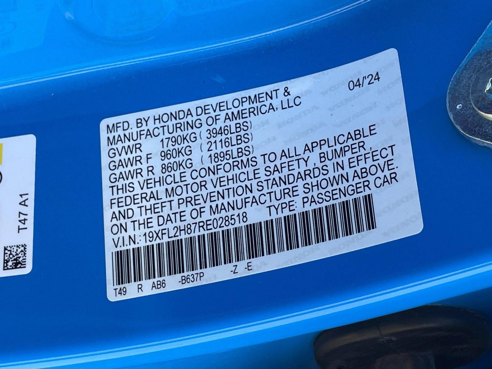 2024 Honda Civic Hatchback Sport CVT