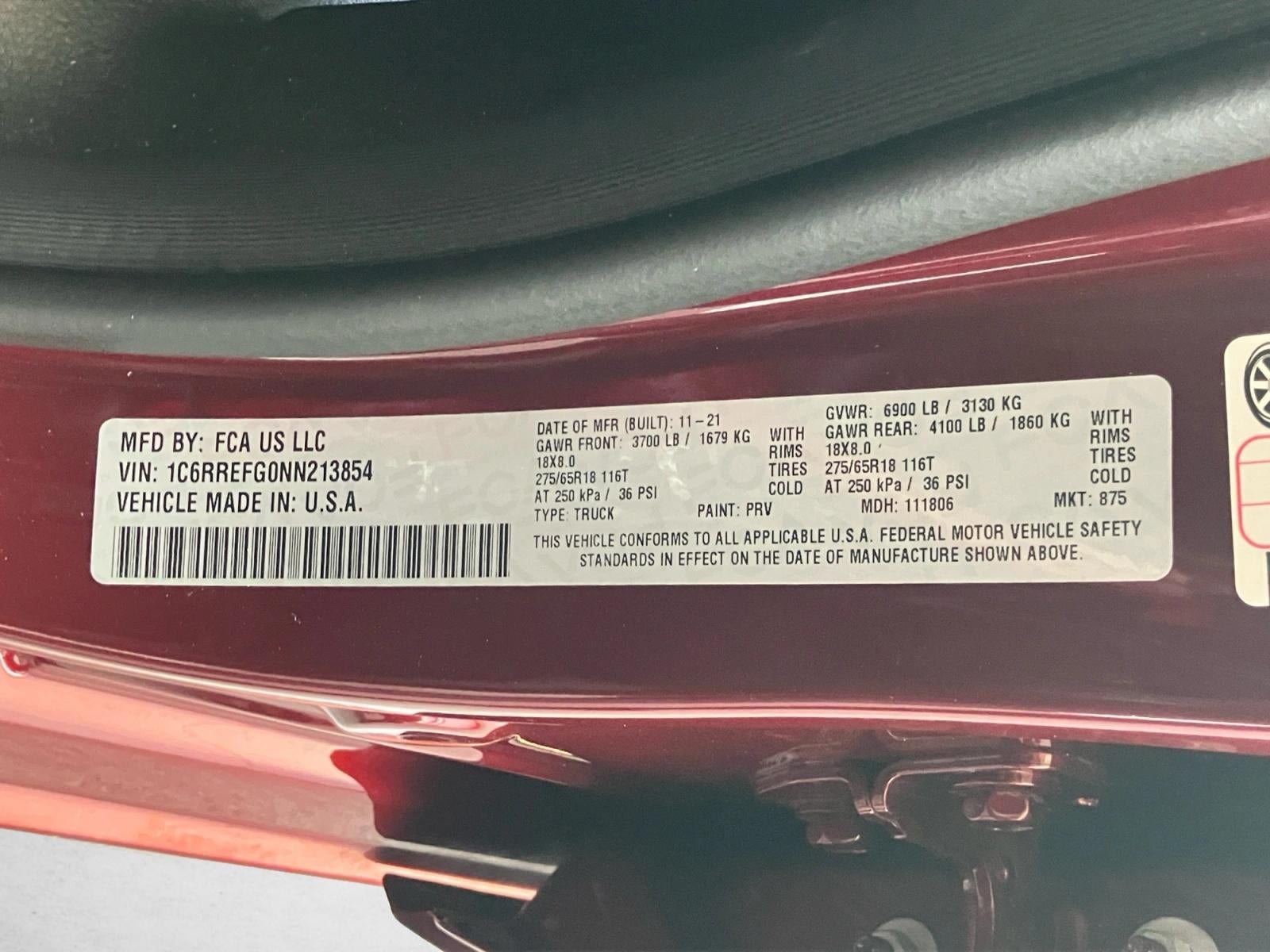 2022 RAM 1500 Big Horn 4x2 Crew Cab 5'7" Box