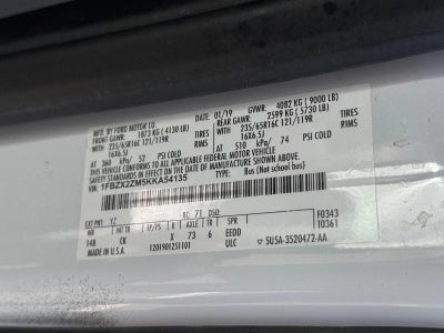 2019 Ford Transit Passenger Wagon T-350 148" Low Roof XL Swing-Out RH Dr