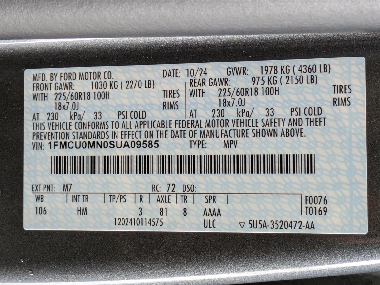 2025 Ford Escape ST-Line FWD