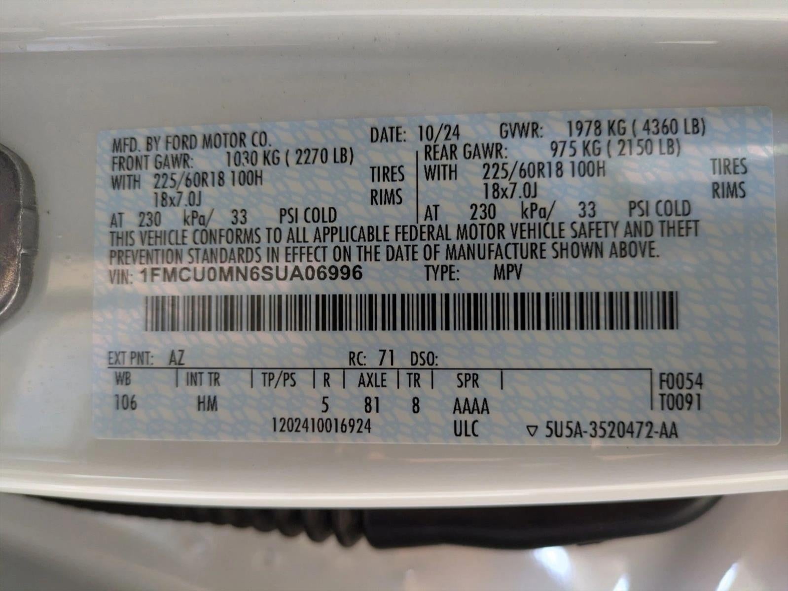 2025 Ford Escape ST-Line FWD