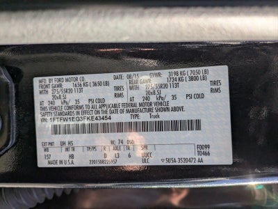 2015 Ford F-150 4WD SuperCrew 6-1/2 Ft Box Lariat