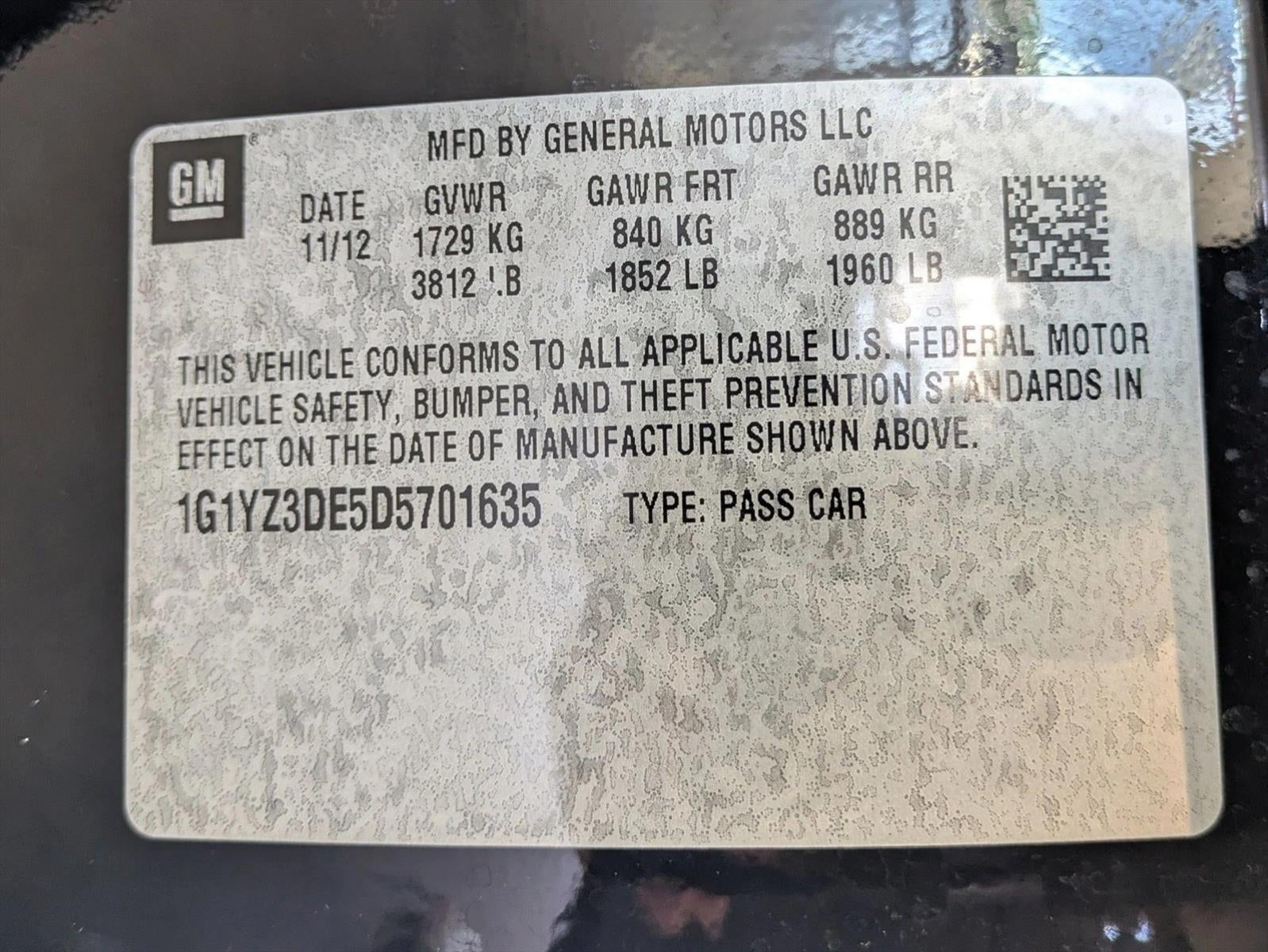 2013 Chevrolet Corvette 427 1SC