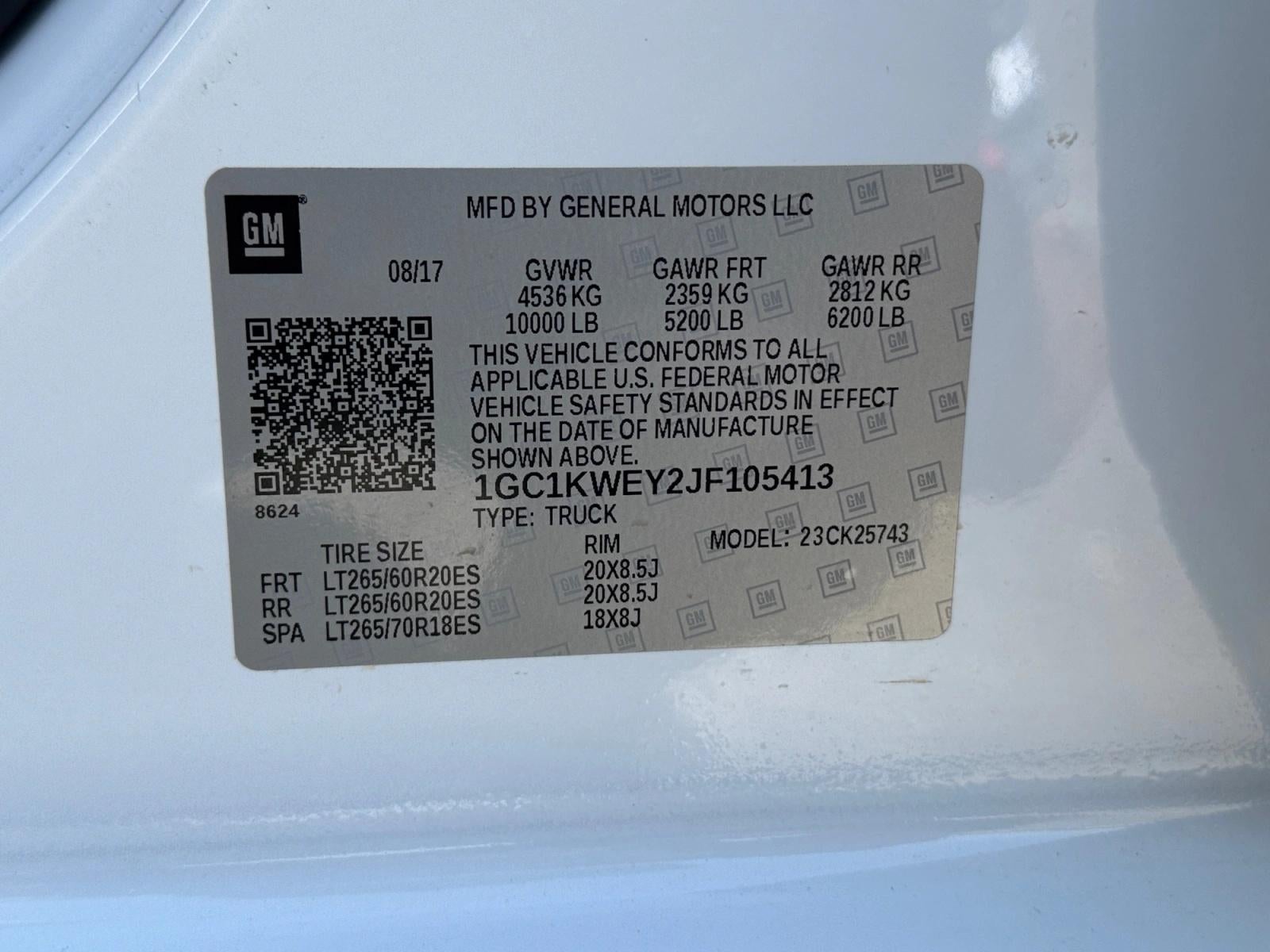 2018 Chevrolet Silverado 2500 HD Crew Cab Standard Box 4-Wheel Drive LTZ