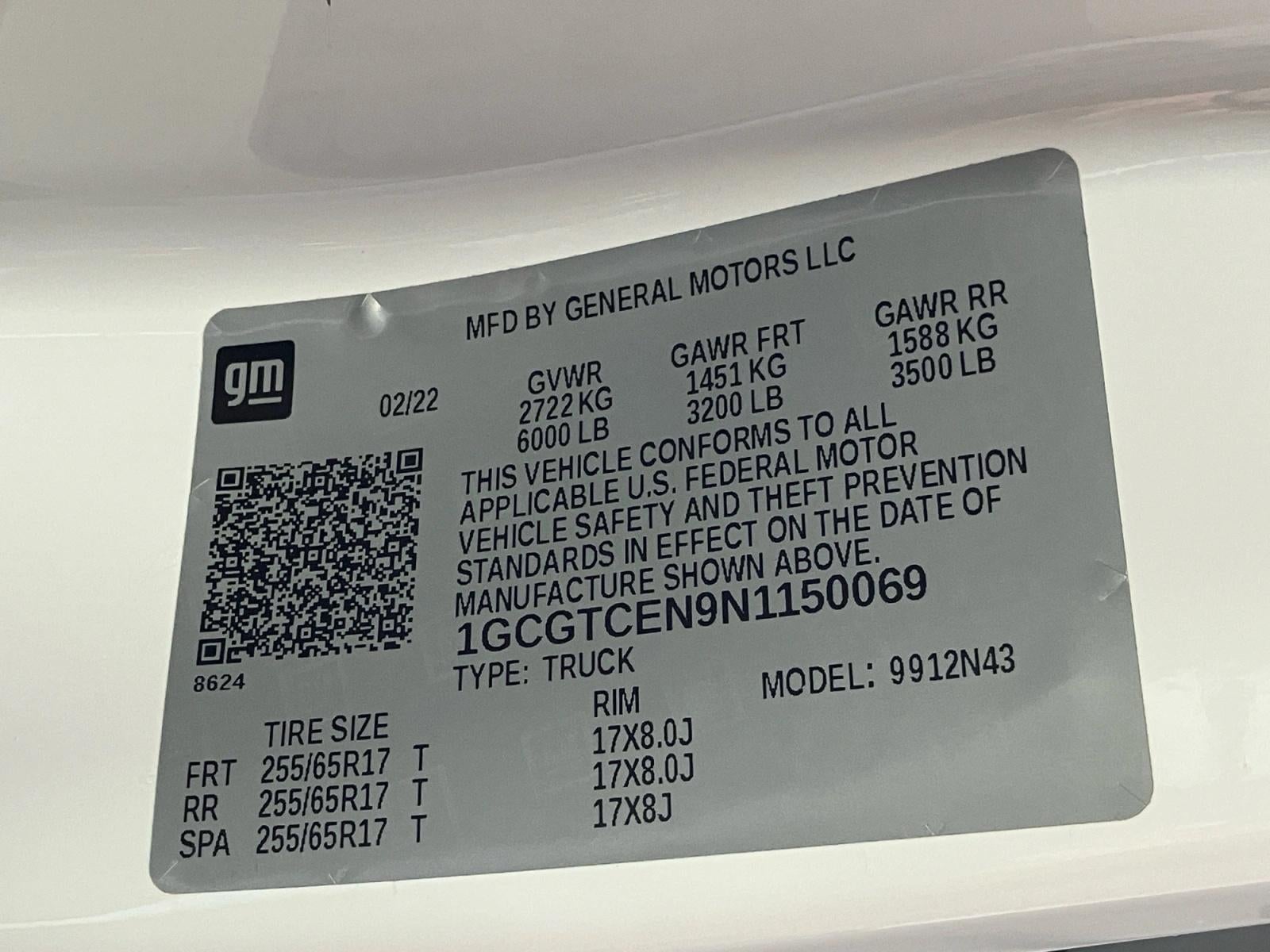 2022 Chevrolet Colorado Crew Cab Short Box 4-Wheel Drive LT