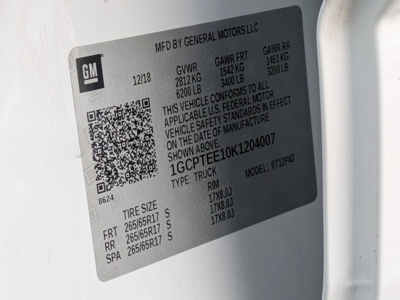 2019 Chevrolet Colorado Crew Cab Short Box 4-Wheel Drive ZR2