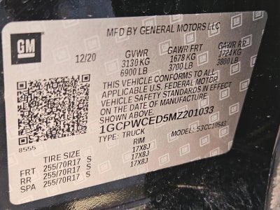 2021 Chevrolet Silverado 1500 Crew Cab Short Box 2-Wheel Drive LT