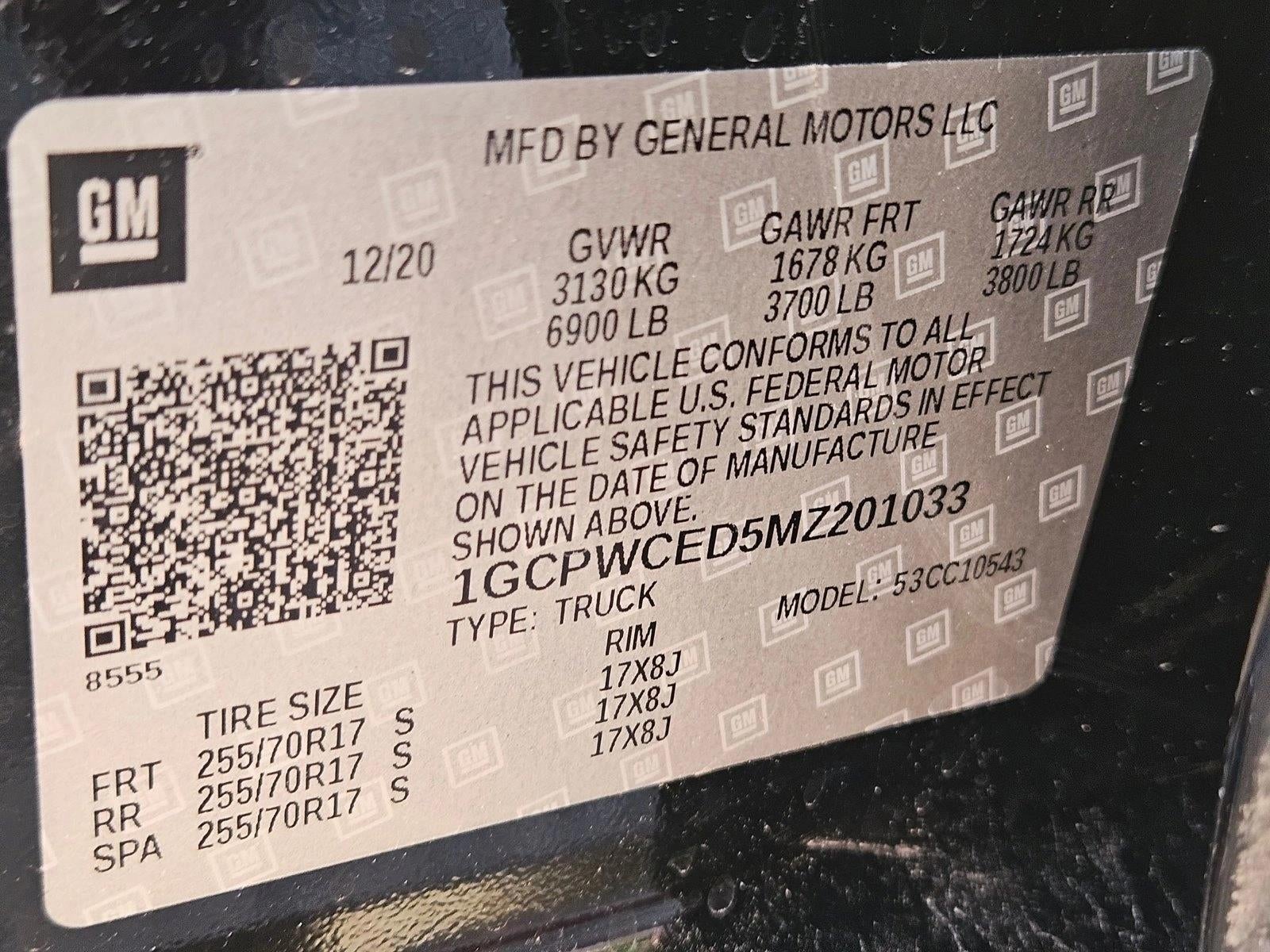 2021 Chevrolet Silverado 1500 Crew Cab Short Box 2-Wheel Drive LT