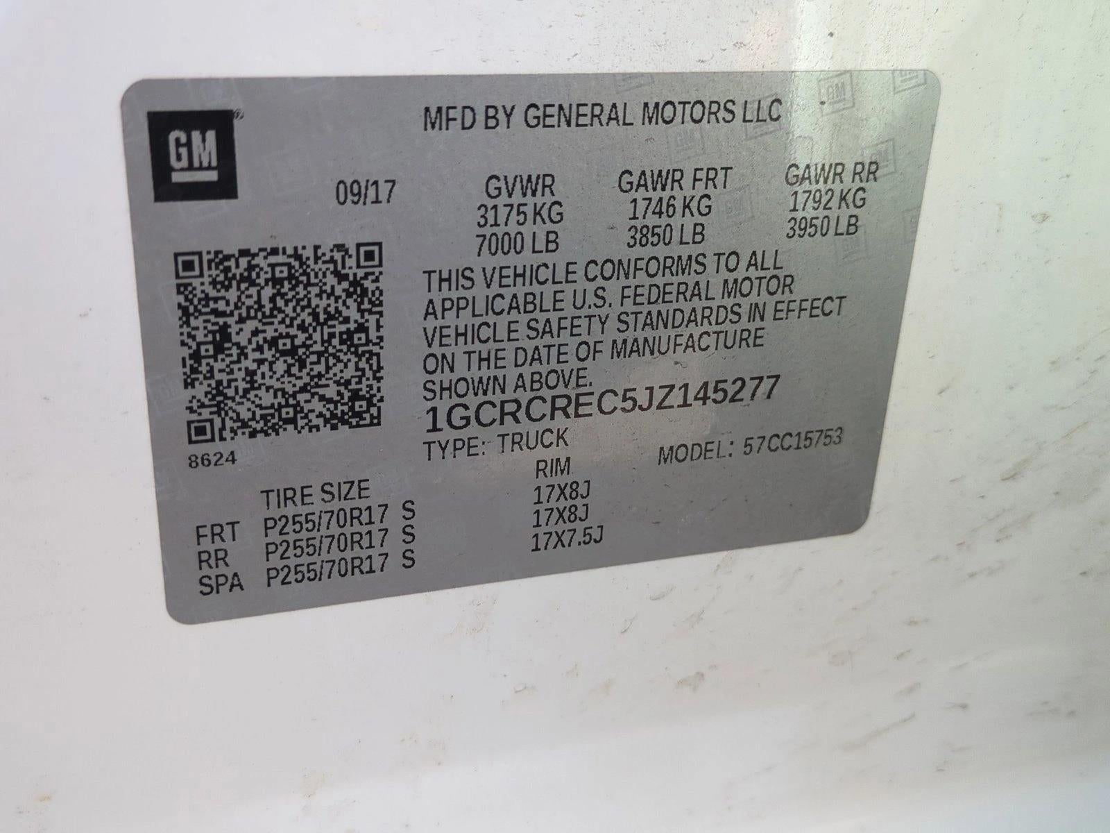 2018 Chevrolet Silverado 1500 Double Cab Standard Box 2-Wheel Drive LT