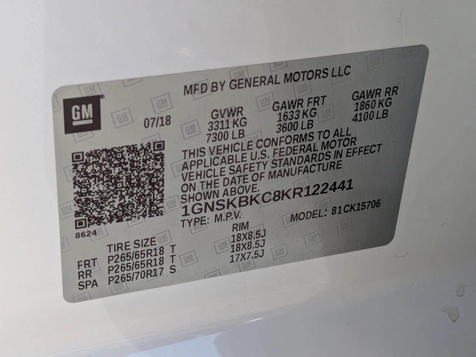 2019 Chevrolet Tahoe 4WD LT