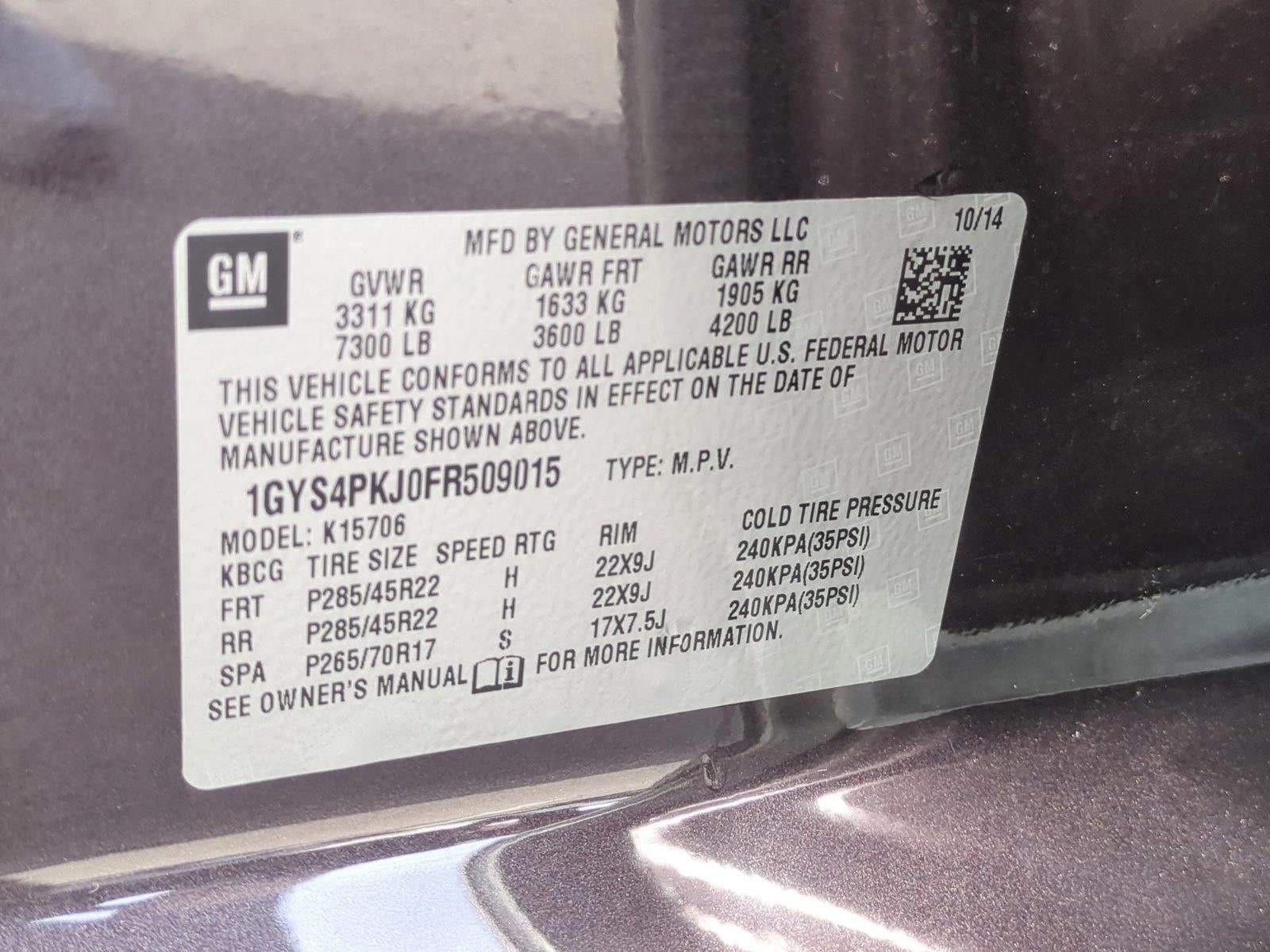 2015 Cadillac Escalade 4WD Platinum