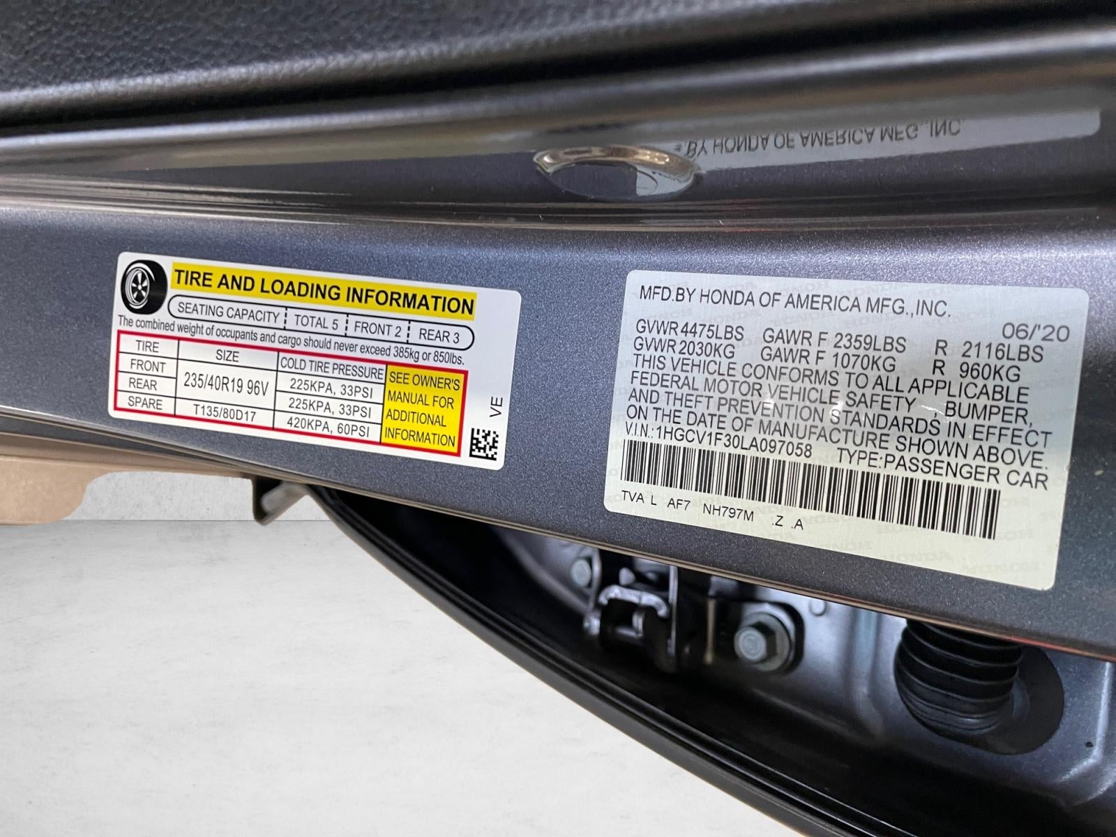 2020 Honda Accord Sedan Sport 1.5T CVT