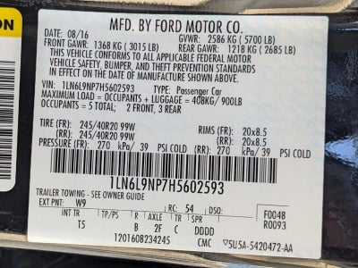 2017 Lincoln Continental Reserve AWD