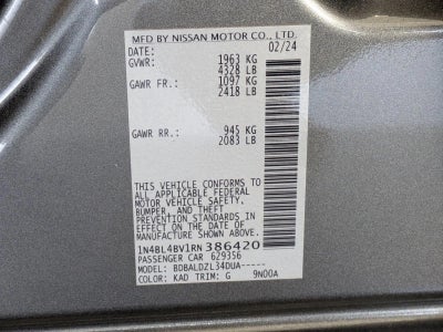 2024 Nissan Altima 2.5 S Sedan