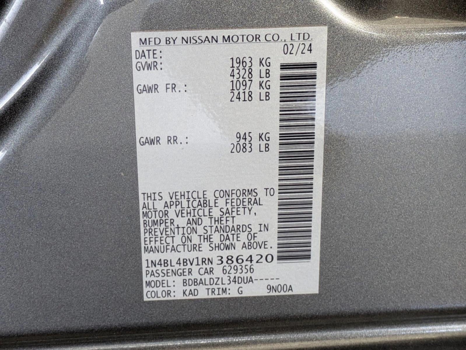 2024 Nissan Altima 2.5 S Sedan