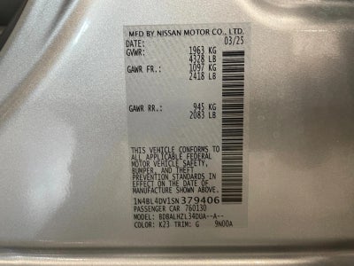 2025 Nissan Altima SV FWD