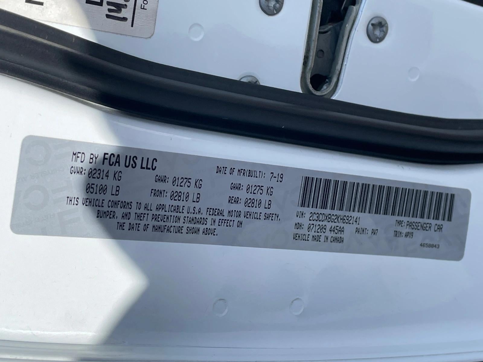 2019 Dodge Charger SXT RWD