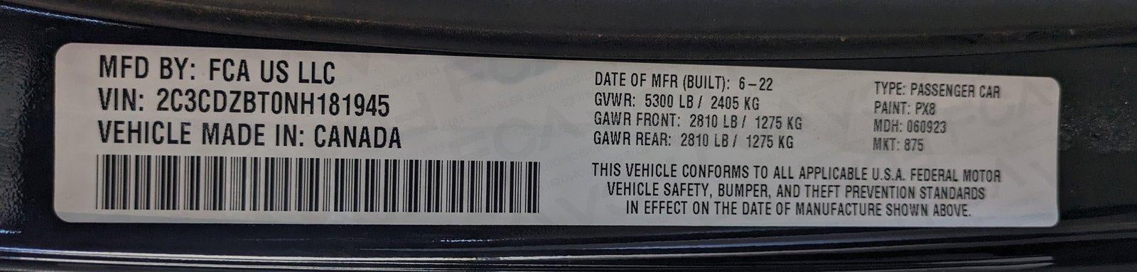 2022 Dodge Challenger R/T RWD