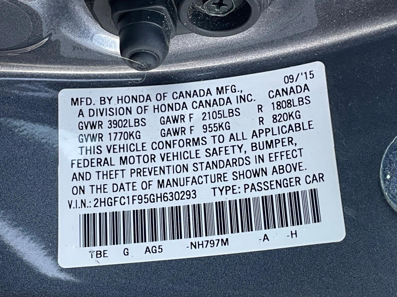 2016 Honda Civic Sedan Touring CVT
