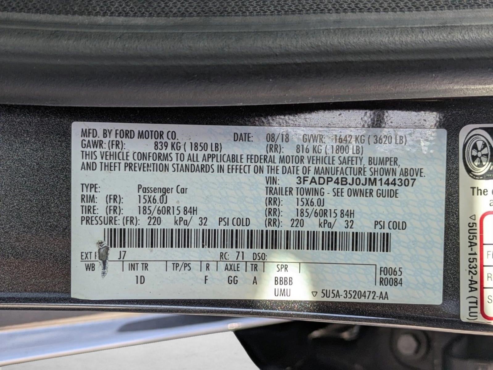 2018 Ford Fiesta SE Sedan