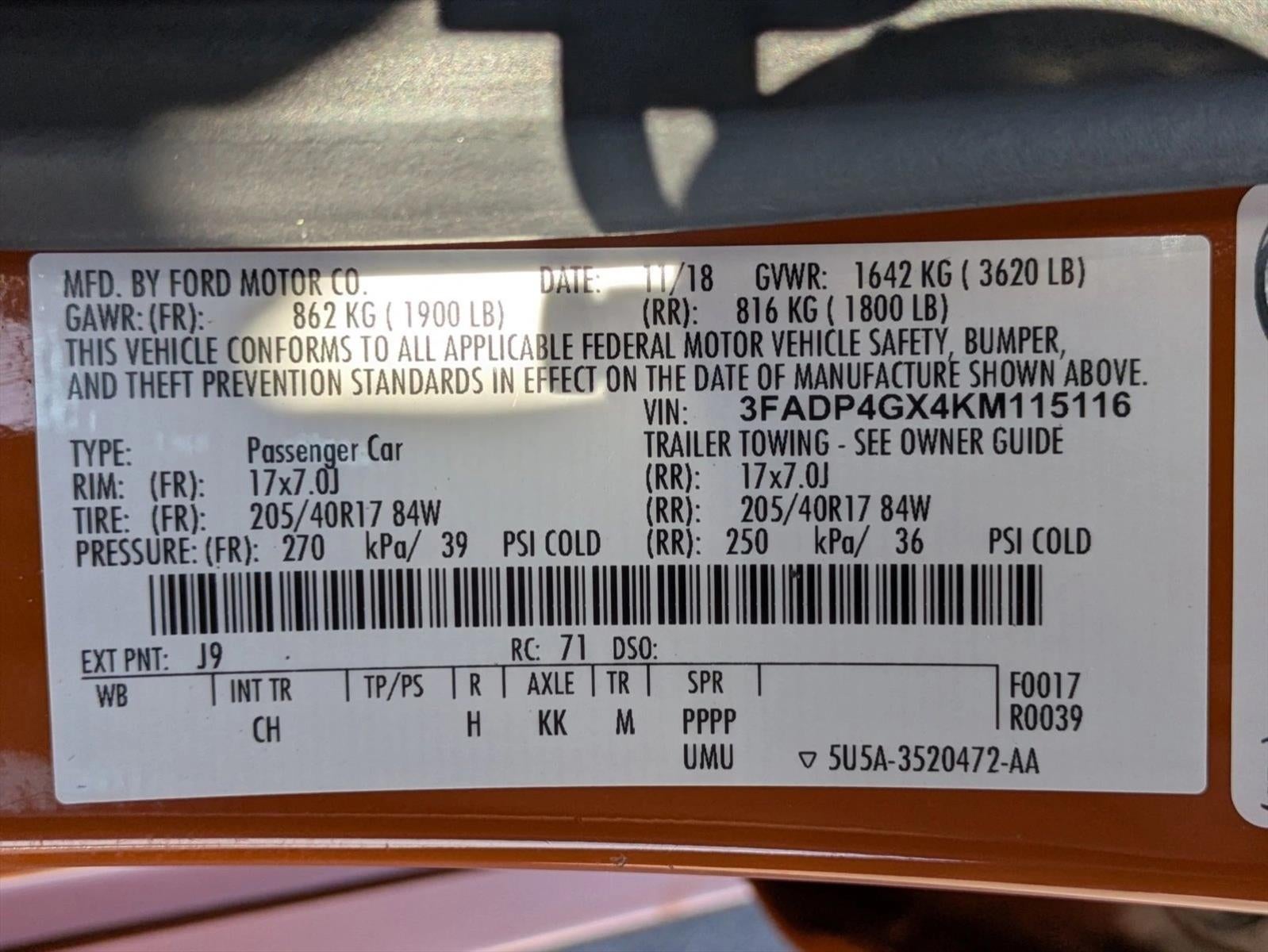 2019 Ford Fiesta ST Hatch