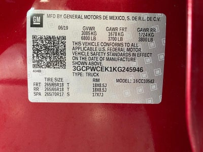2019 Chevrolet Silverado 1500 Crew Cab Short Box 2-Wheel Drive LT