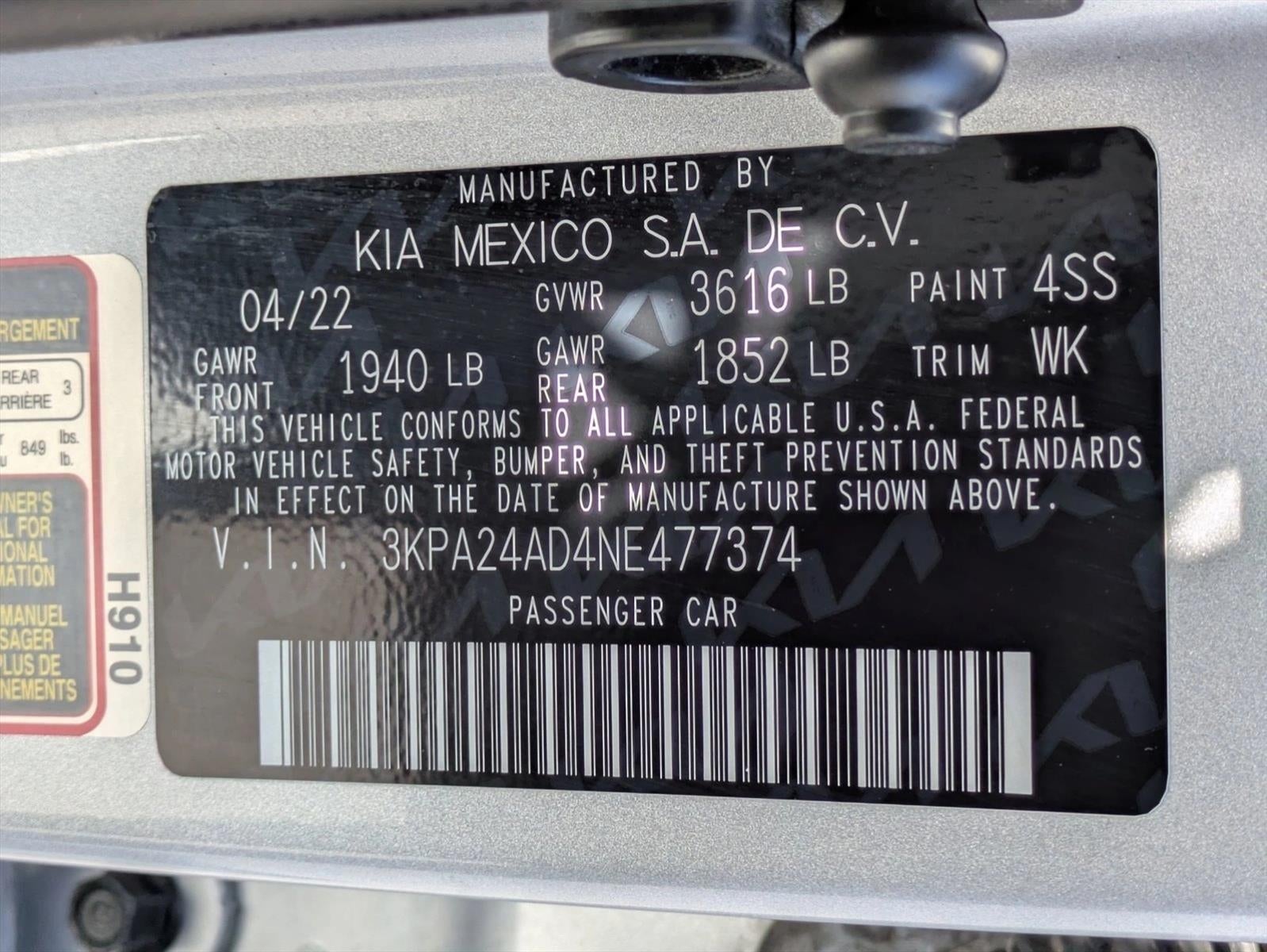 2022 Kia Rio LX IVT