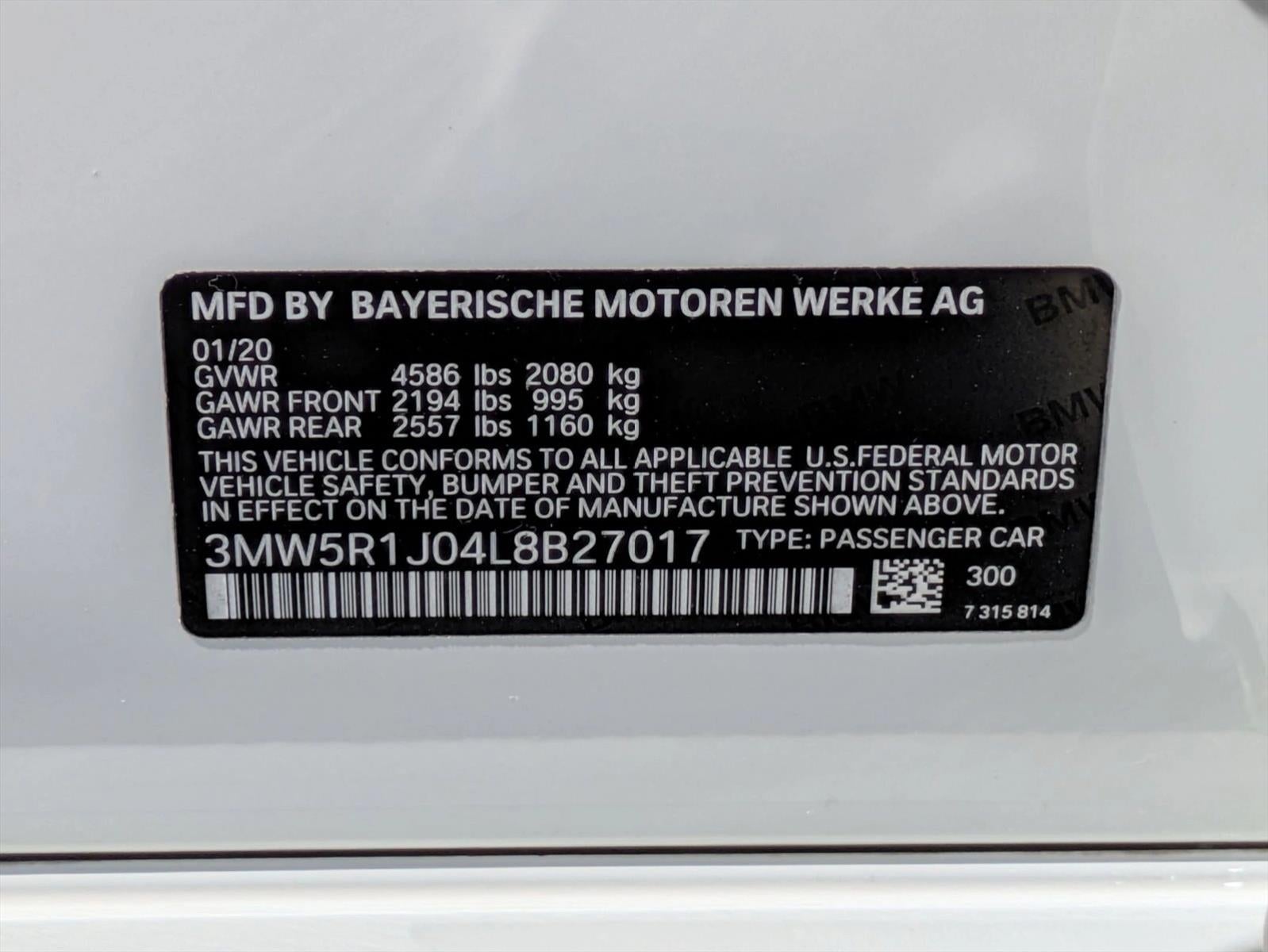 2020 BMW 330i Sedan North America