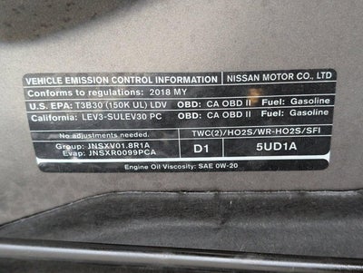2018 Nissan Sentra SV CVT