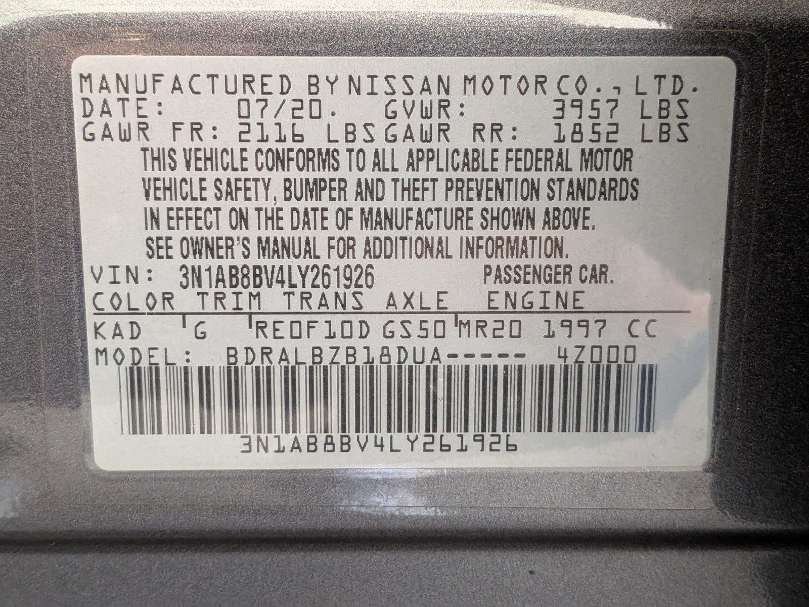 2020 Nissan Sentra S CVT