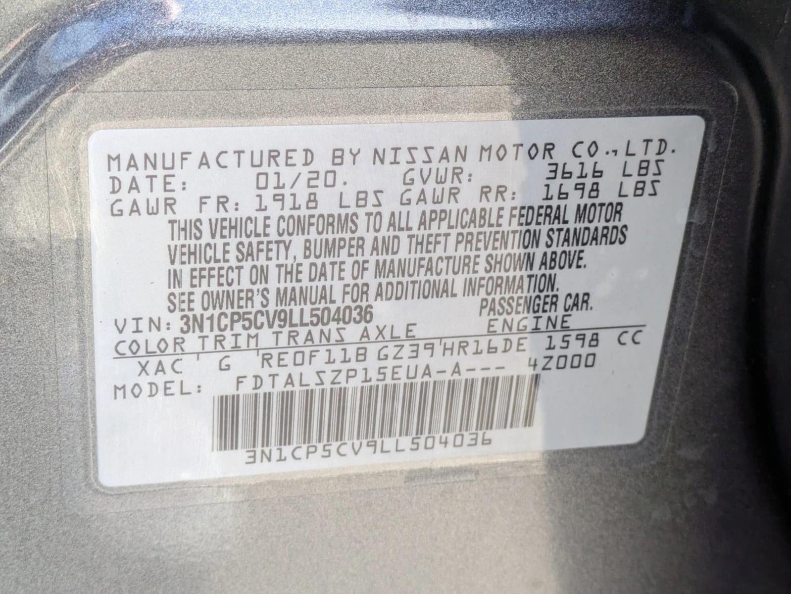 2020 Nissan Kicks SV FWD