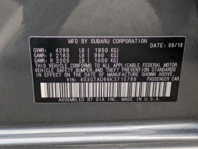 2019 Subaru Impreza 2.0i Premium 5-door CVT