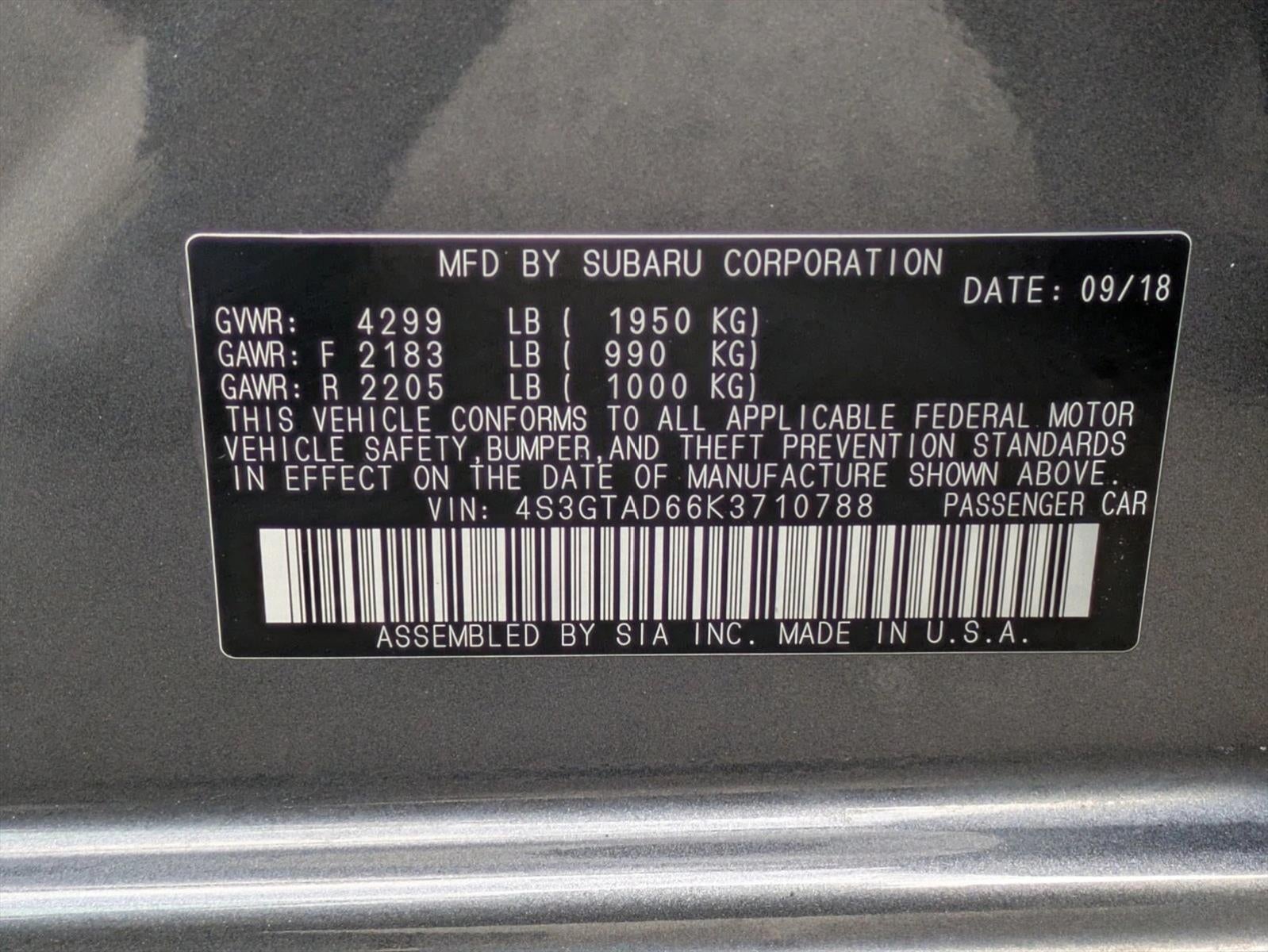 2019 Subaru Impreza 2.0i Premium 5-door CVT