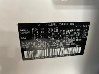 2022 Subaru Outback Premium CVT