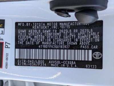 2016 Toyota Camry Hybrid 4dr Sdn XLE (GS)