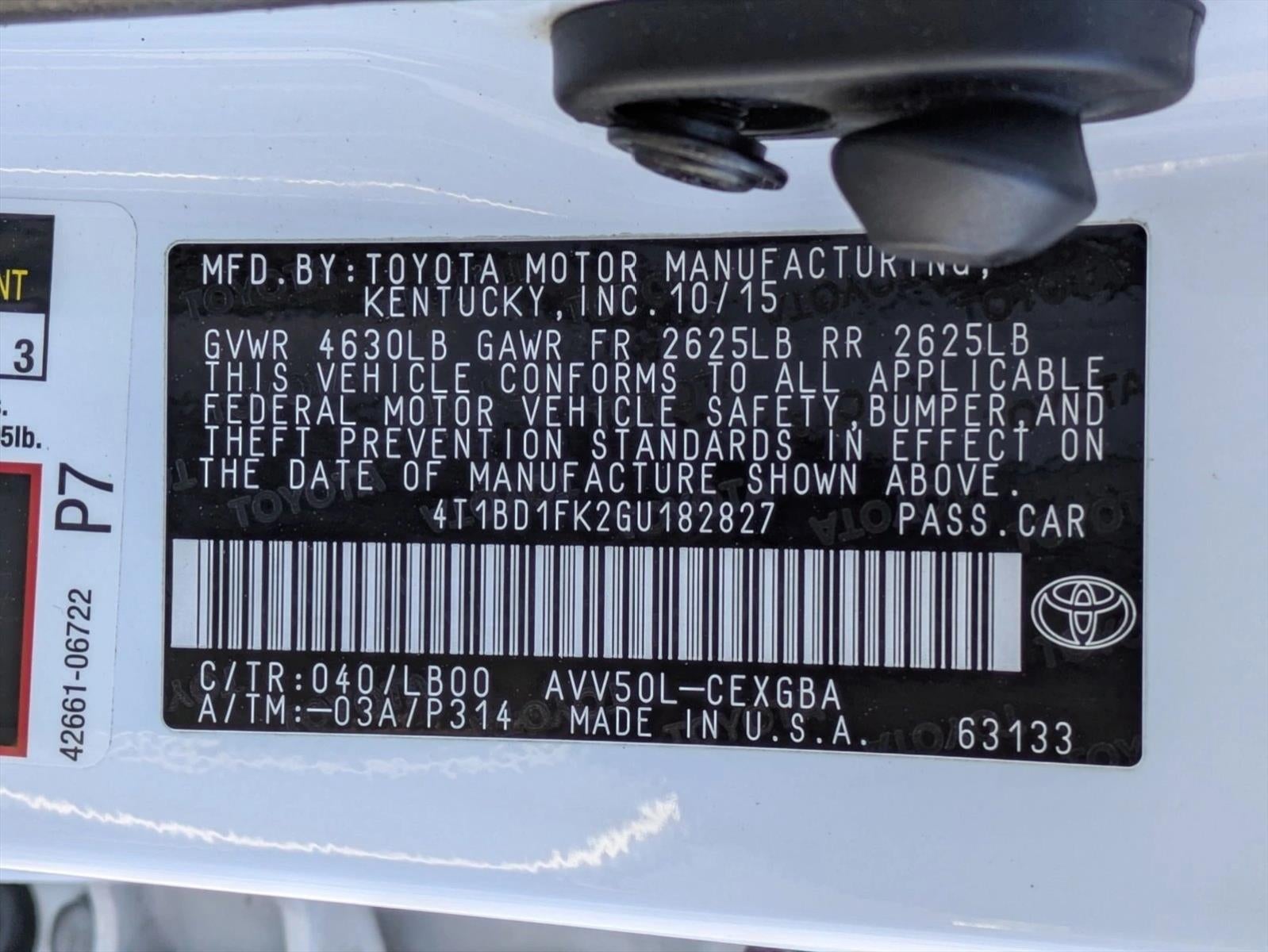 2016 Toyota Camry Hybrid 4dr Sdn XLE (GS)