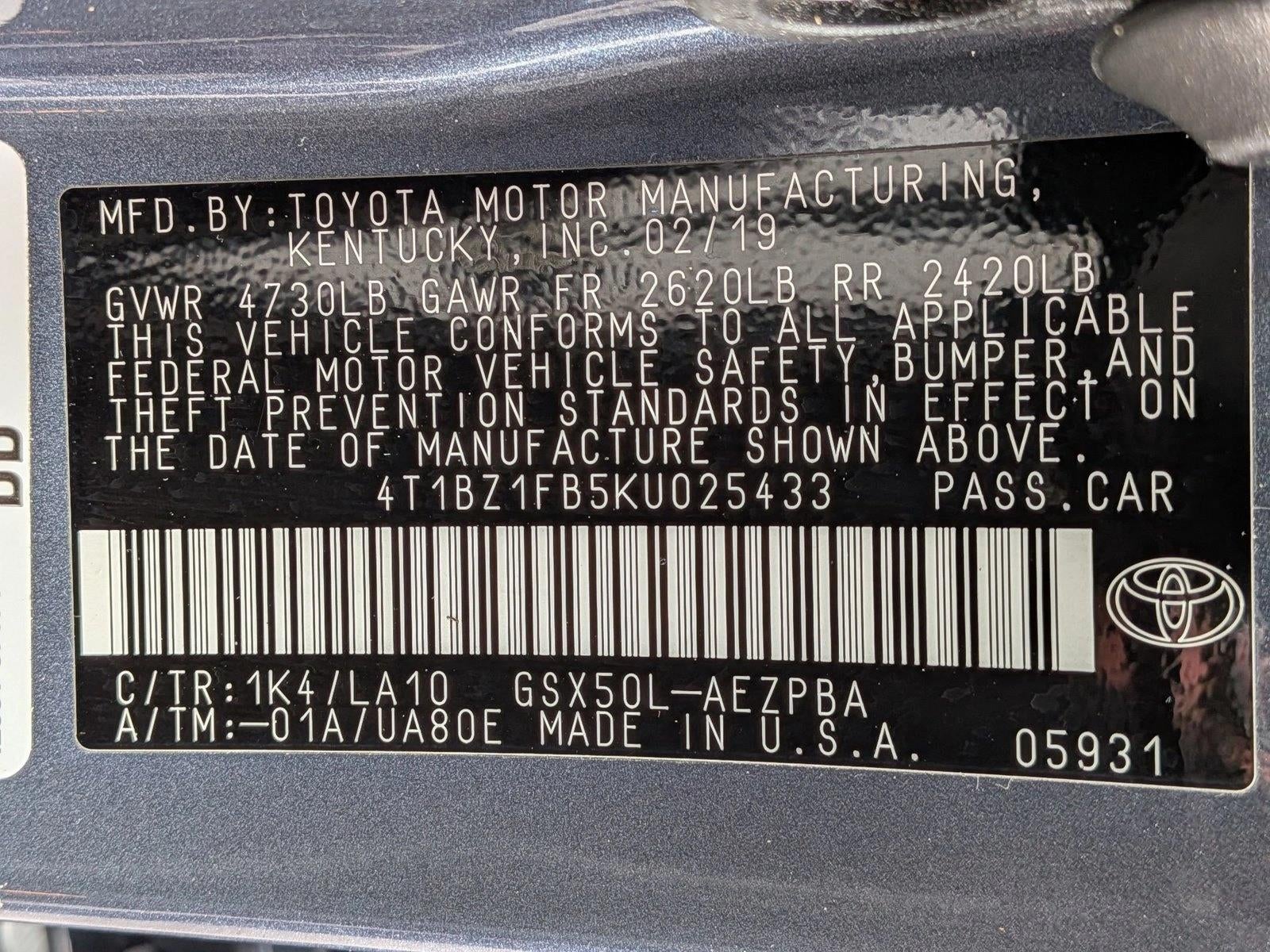 2019 Toyota Avalon Limited (Natl)