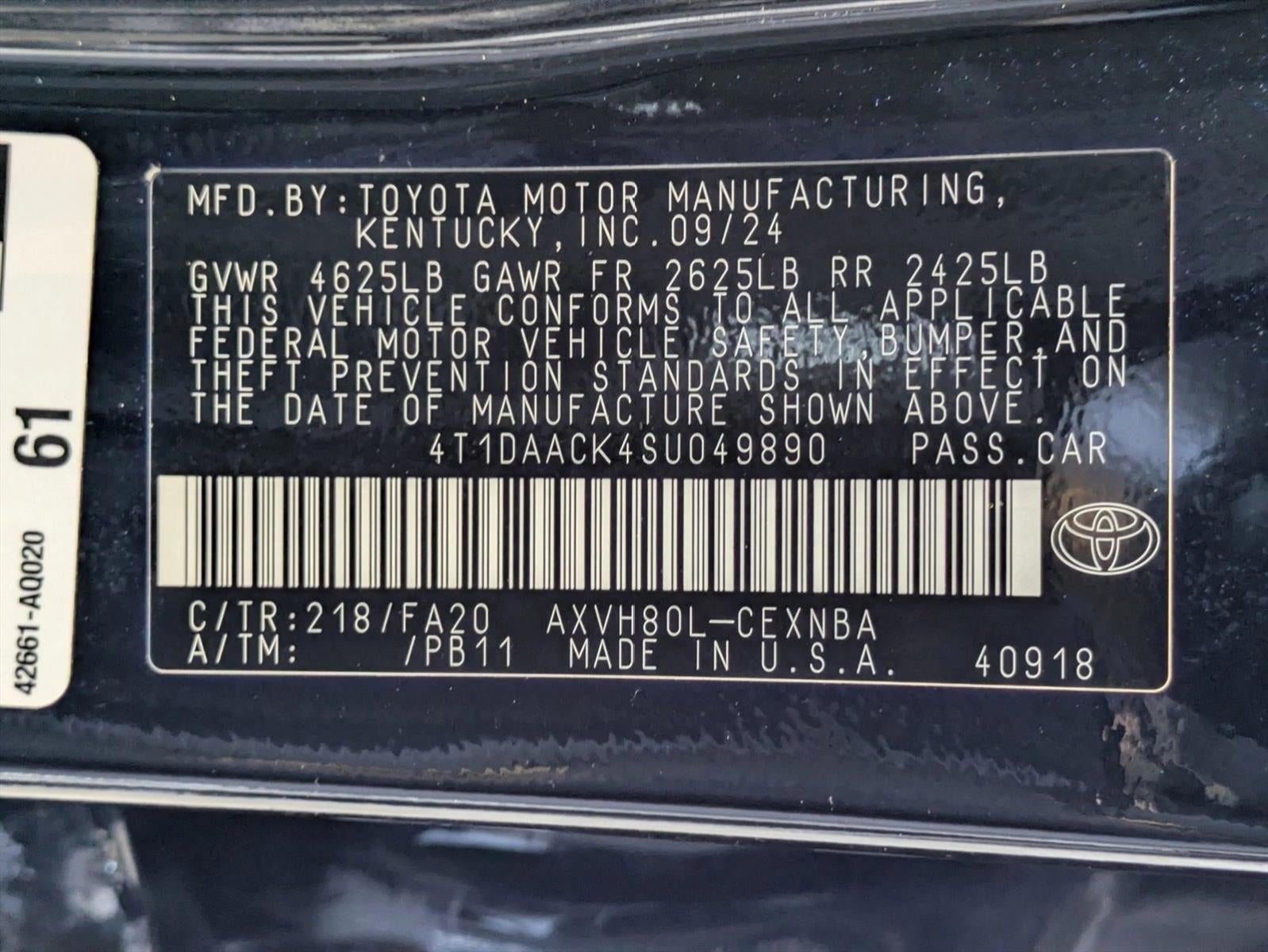 2025 Toyota Camry LE (Natl)