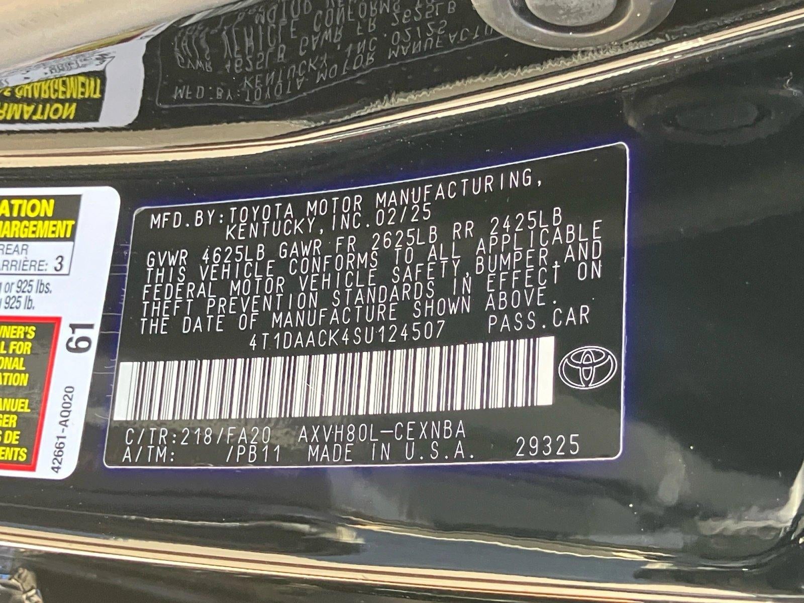 2025 Toyota Camry LE (Natl)
