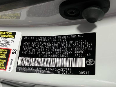 2022 Toyota Camry XSE Auto (Natl)