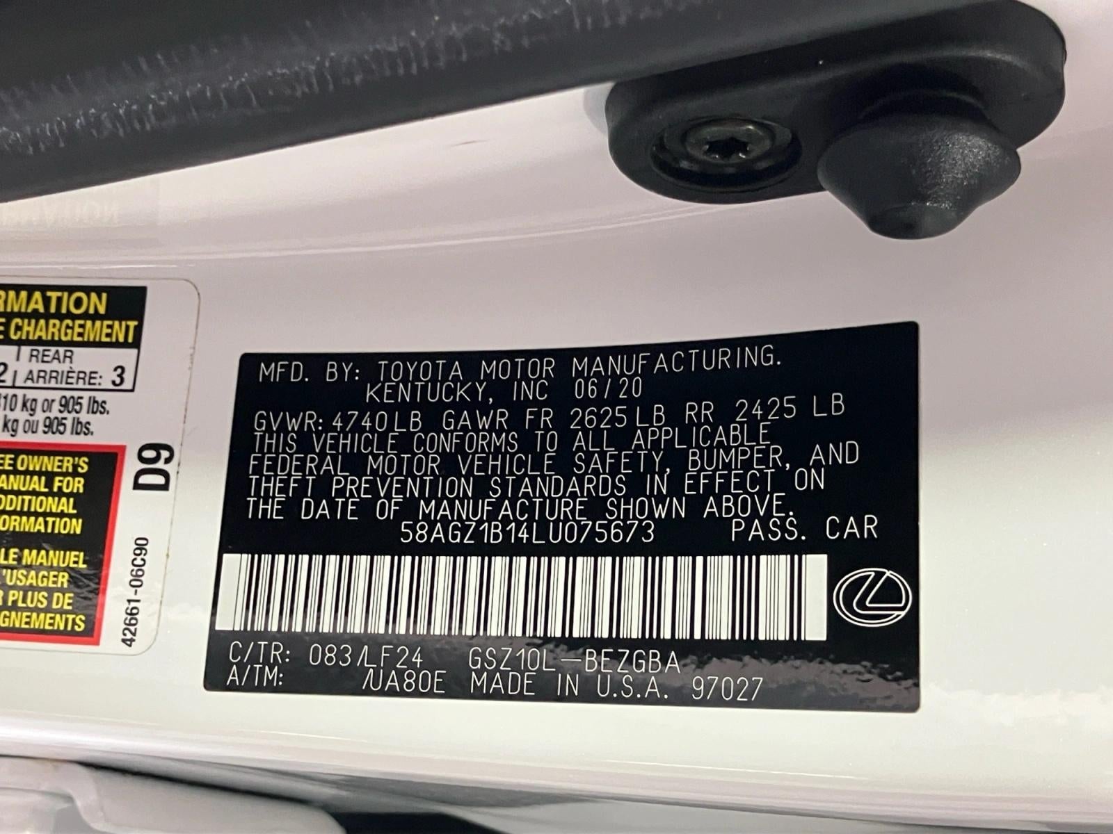 2020 Lexus ES 350 F SPORT FWD