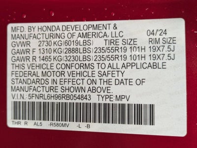 2024 Honda Odyssey Elite Auto