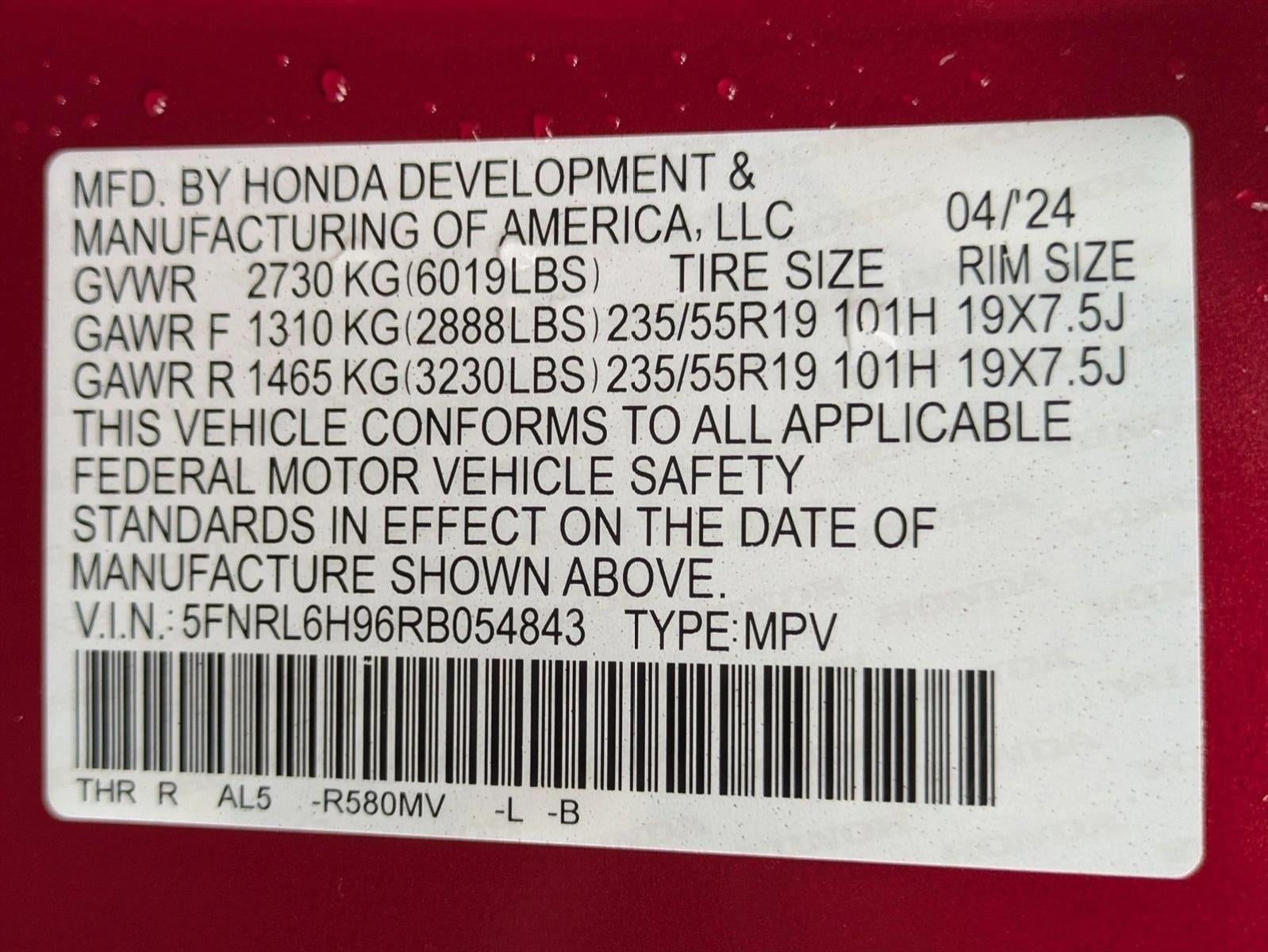 2024 Honda Odyssey Elite Auto